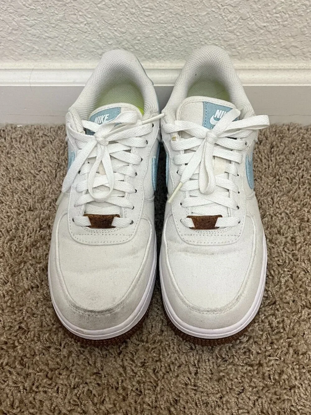 Nike Indigo Cork Air Force 1s